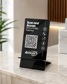 ScanEra black acrylic Smart QR standee product photo 7