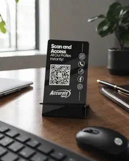 ScanEra black acrylic Smart QR standee product photo 8