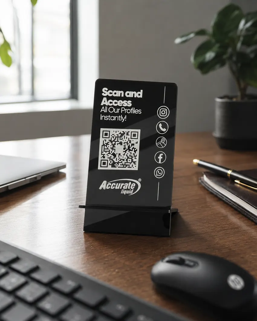 ScanEra black acrylic Smart QR standee product photo 8